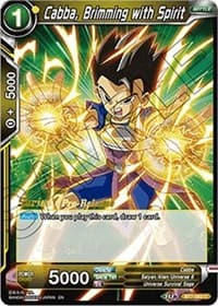 Cabba, Brimming with Spirit - Assault of the Saiyans Pre-Release Cards - Dragon Ball Super: Masters card