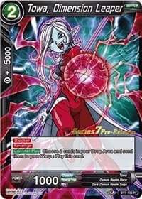 Towa, Dimension Leaper - Assault of the Saiyans Pre-Release Cards - Dragon Ball Super: Masters card