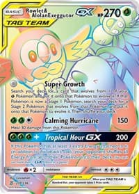 Rowlet & Alolan Exeggutor GX (Secret) - SM - Unified Minds - Pokemon card