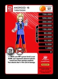 Android 18 - Threatening - Panini: Evolution - Dragon Ball Z TCG card