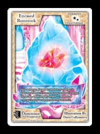 Encased Runerock - The Dimension that Disappeared - Exodus TCG card