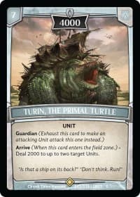 Turin, the Primal Turtle - Betrayal - Argent Saga TCG card