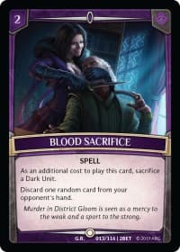 Blood Sacrifice - Betrayal - Argent Saga TCG card