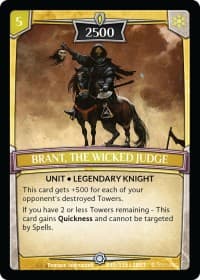 Brant, the Wicked Judge - Betrayal - Argent Saga TCG card