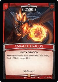 Enraged Dragon - Intro Decks - 2019 - Argent Saga TCG card