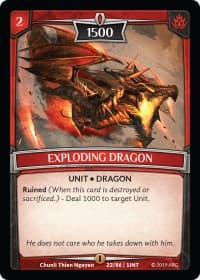 Exploding Dragon - Intro Decks - 2019 - Argent Saga TCG card