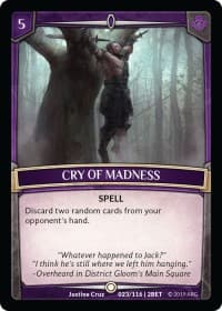Cry of Madness - Betrayal - Argent Saga TCG card