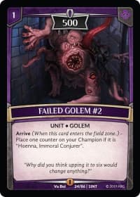 Failed Golem #2 - Intro Decks - 2019 - Argent Saga TCG card