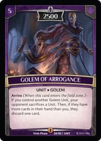 Golem of Arrogance - Intro Decks - 2019 - Argent Saga TCG card