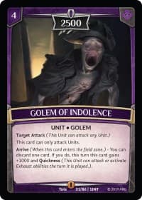 Golem of Indolence - Intro Decks - 2019 - Argent Saga TCG card