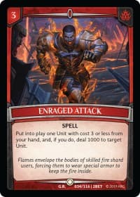 Enraged Attack - Betrayal - Argent Saga TCG card