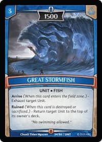 Great Stormfish - Intro Decks - 2019 - Argent Saga TCG card