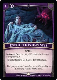 Enveloped in Darkness - Betrayal - Argent Saga TCG card