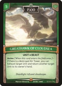 Greathawk of Cloudsea - Intro Decks - 2019 - Argent Saga TCG card