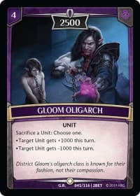 Gloom Oligarch - Betrayal - Argent Saga TCG card