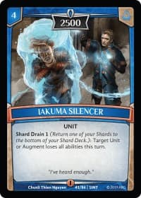 Iakuma Silencer - Intro Decks - 2019 - Argent Saga TCG card