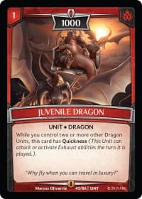 Juvenile Dragon - Intro Decks - 2019 - Argent Saga TCG card
