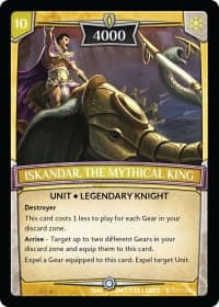 Iskandar, the Mythical King - Betrayal - Argent Saga TCG card