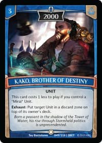 Kako, Brother of Destiny - Betrayal - Argent Saga TCG card