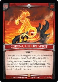 Corona, the Fire Spirit - Intro Decks - 2019 - Argent Saga TCG card
