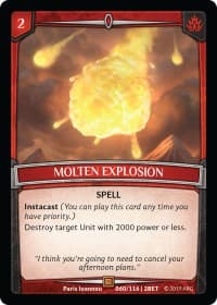 Molten Explosion - Betrayal - Argent Saga TCG card