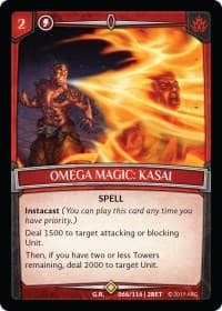 Omega Magic: Kasai - Betrayal - Argent Saga TCG card