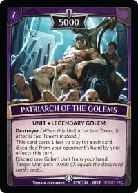 Patriarch of the Golems - Betrayal - Argent Saga TCG card