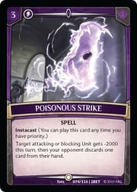 Poisonous Strike - Betrayal - Argent Saga TCG card