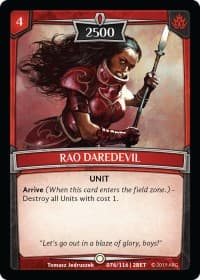 Rao Daredevil - Betrayal - Argent Saga TCG card