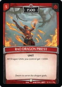 Rao Dragon Priest - Betrayal - Argent Saga TCG card