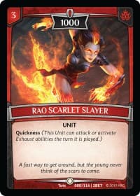 Rao Scarlet Slayer - Betrayal - Argent Saga TCG card
