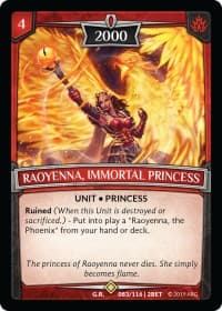 Raoyenna, Immortal Princess - Betrayal - Argent Saga TCG card