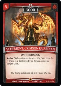 Vehemont, Crimson Guardian - Intro Decks - 2019 - Argent Saga TCG card