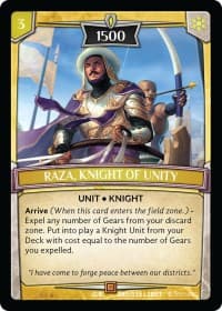 Raza, Knight of Unity - Betrayal - Argent Saga TCG card