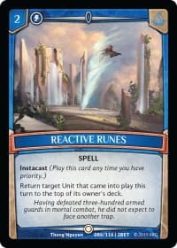 Reactive Runes - Betrayal - Argent Saga TCG card