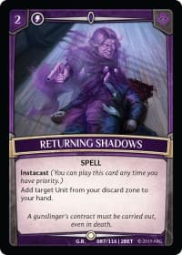 Returning Shadows - Betrayal - Argent Saga TCG card