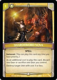 Shardsword Nova - Betrayal - Argent Saga TCG card