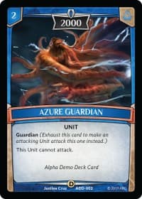 Azure Guardian - Alpha Demo Intro Decks - Argent Saga TCG card