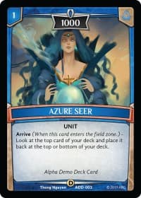 Azure Seer - Alpha Demo Intro Decks - Argent Saga TCG card