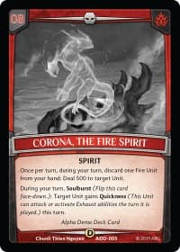 Corona, the Fire Spirit - Alpha Demo Intro Decks - Argent Saga TCG card