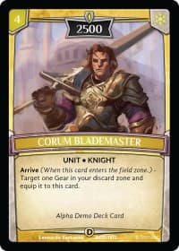 Corum Blademaster - Alpha Demo Intro Decks - Argent Saga TCG card