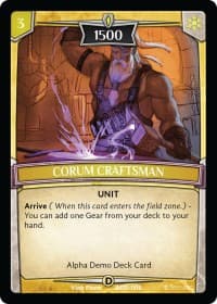 Corum Craftsman - Alpha Demo Intro Decks - Argent Saga TCG card