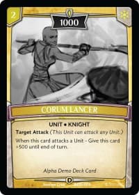 Corum Lancer - Alpha Demo Intro Decks - Argent Saga TCG card
