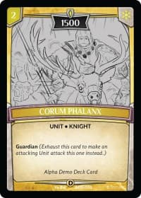 Corum Phalanx - Alpha Demo Intro Decks - Argent Saga TCG card