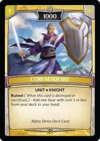 Corum Squire - Alpha Demo Intro Decks - Argent Saga TCG card