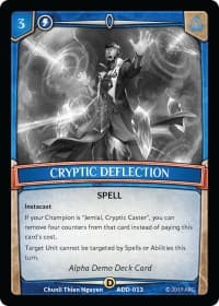 Cryptic Deflection - Alpha Demo Intro Decks - Argent Saga TCG card
