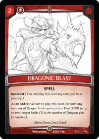 Dragonic Blast - Alpha Demo Intro Decks - Argent Saga TCG card