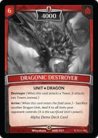 Dragonic Destroyer - Alpha Demo Intro Decks - Argent Saga TCG card