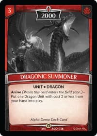 Dragonic Summoner - Alpha Demo Intro Decks - Argent Saga TCG card