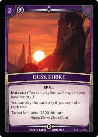 Dusk Strike - Alpha Demo Intro Decks - Argent Saga TCG card